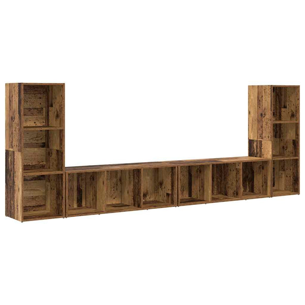 vidaXL Meuble TV 4 pcs en bois de récupération 37 x 35 x 107 cm Bois d'ingénierie