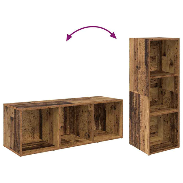 vidaXL Meuble TV 4 pcs en bois de récupération 37 x 35 x 107 cm Bois d'ingénierie