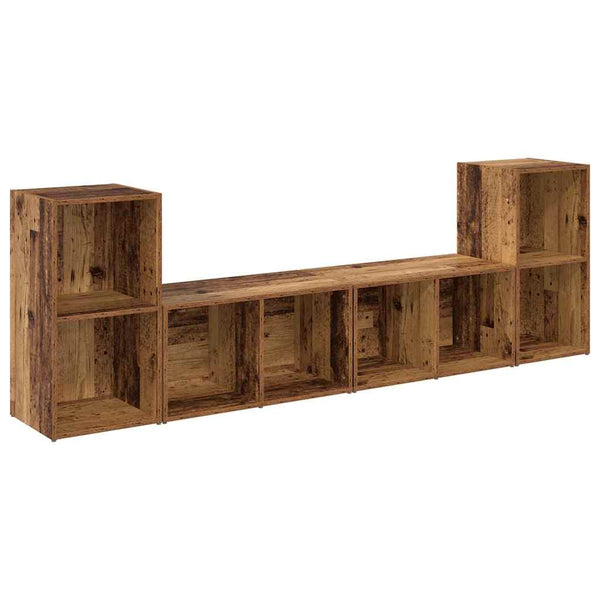 TV-Schrank Set Altholz 4-teilig