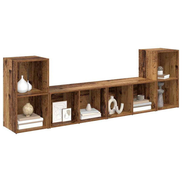 TV-Schrank Set Altholz 4-teilig