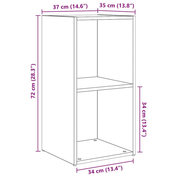 TV-Schrank Set 4-teilig Schwarz Eichen-Optik