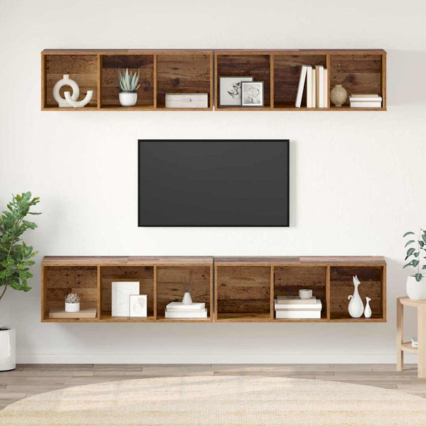 TV-Schrank Set Altholz, 4-teilig