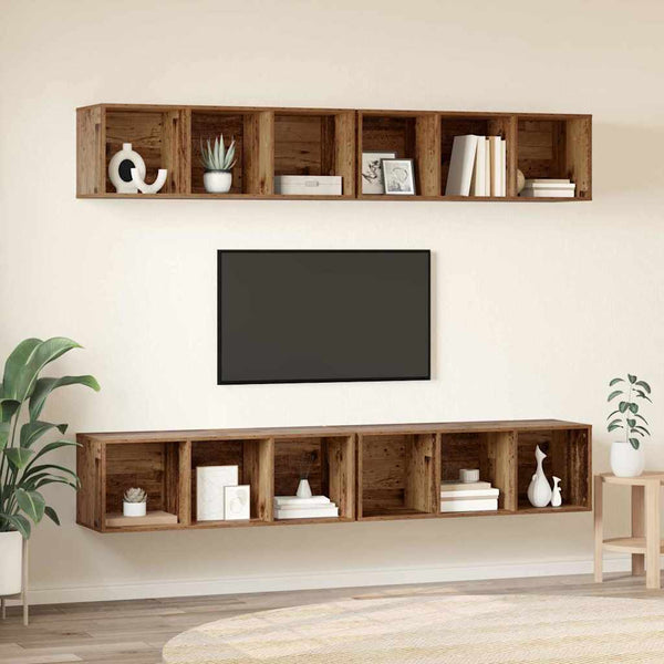 TV-Schrank Set Altholz, 4-teilig
