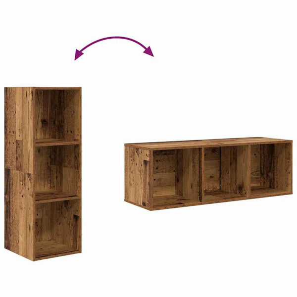 TV-Schrank Set Altholz, 4-teilig