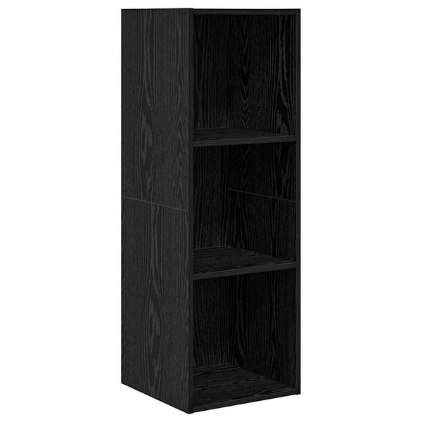 TV-Schrank Set Schwarz Eichen-Optik, 4-teilig