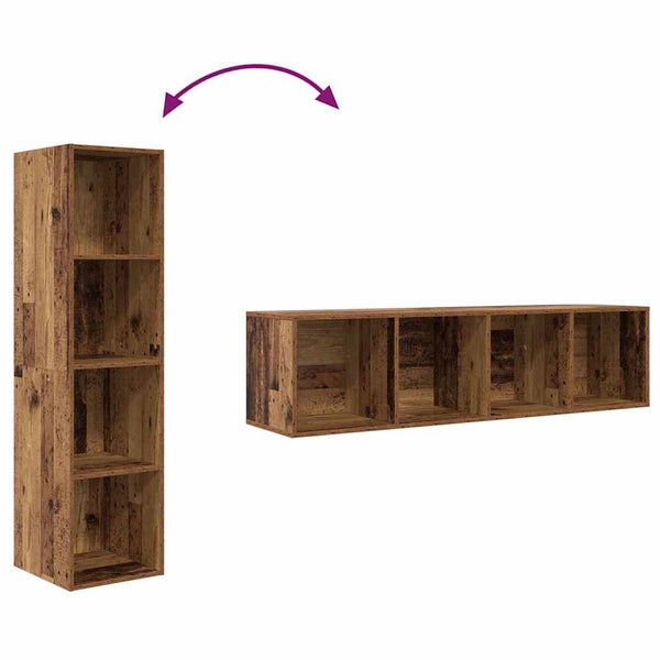 TV-Schrankset Braun Holzwerkstoff