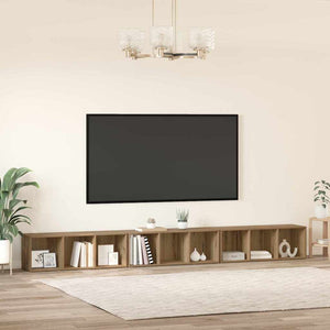 Wandmontiertes TV-Schrankset Eiche