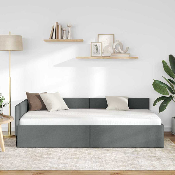 Eckbettgestell Dunkelgrau 90x190 cm