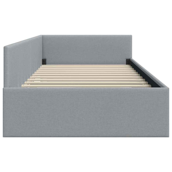 Eckbettgestell Hellgrau 100x200 cm