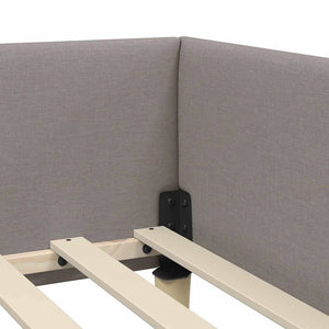 Eckbettgestell Taupe 90x200 cm