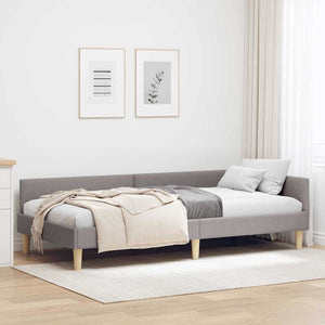 Eckbettgestell Taupe 90x200 cm