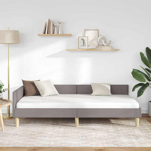Eckbettgestell Taupe 90x200 cm
