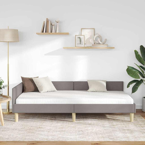 Eckbettgestell Taupe 90x200 cm
