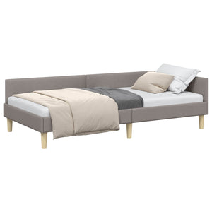 Eckbettgestell Taupe 90x200 cm
