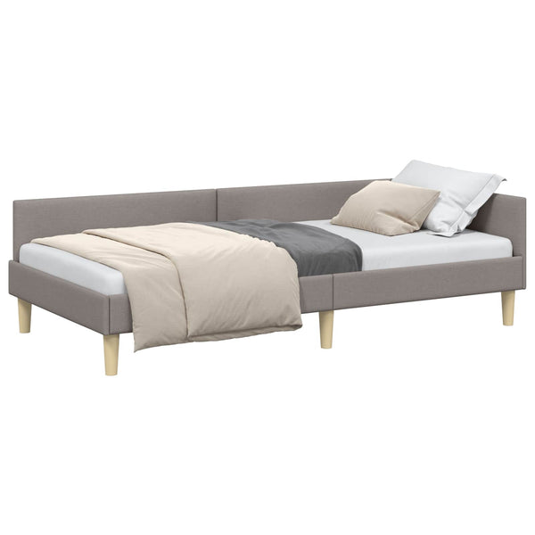Eckbettgestell Taupe 90x200 cm