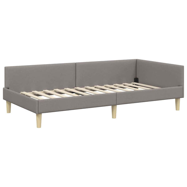 Eckbettgestell Taupe 90x200 cm
