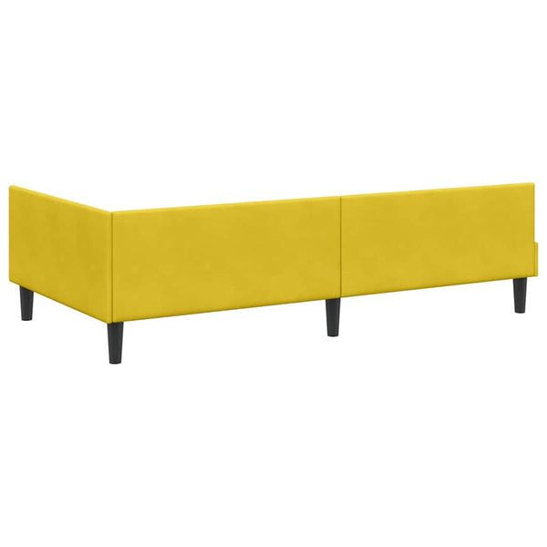 Eckbettgestell Gelb 80x200 cm Samt