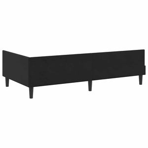 Eckbettgestell Schwarz Samt 90x190 cm