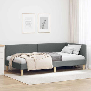 Eckbettgestell Dunkelgrau 80x200 cm