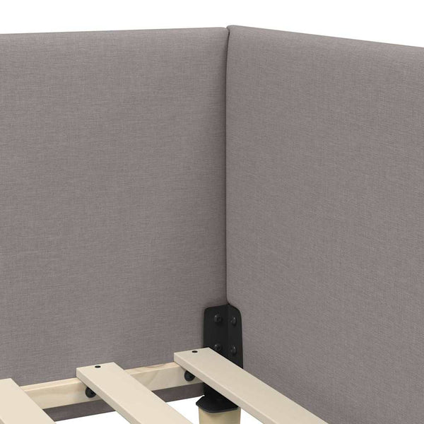 Eckbettgestell Taupe 80x200 cm