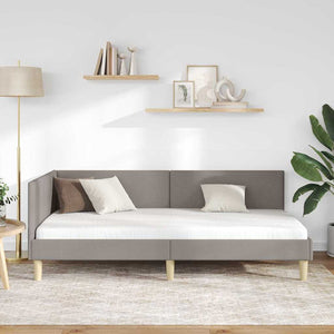 Eckbettgestell Taupe 80x200 cm