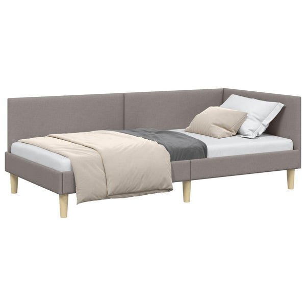 Eckbettgestell Taupe 80x200 cm