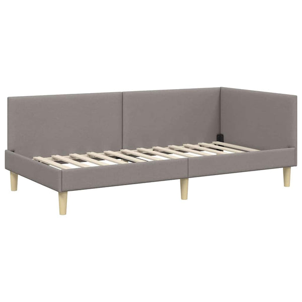 Eckbettgestell Taupe 80x200 cm