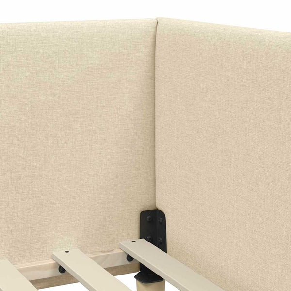 Eckbettgestell Creme 80x200 cm