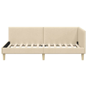 Eckbettgestell Creme 80x200 cm
