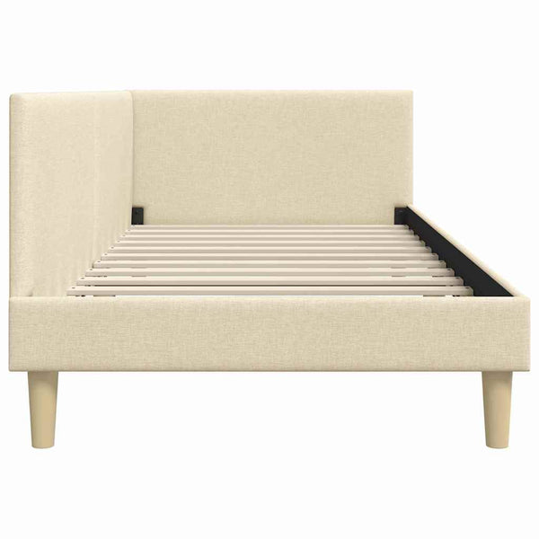 Eckbettgestell Creme 80x200 cm
