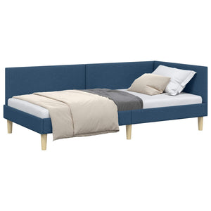Blaues Eckbett 80x200 cm