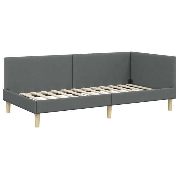 Eckbettgestell Dunkelgrau 90x190 cm