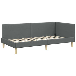 Eckbettgestell Dunkelgrau 90x200 cm