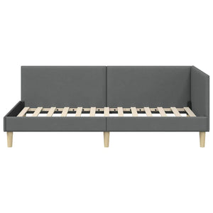 Eckbettgestell Dunkelgrau 90x200 cm