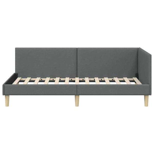 Eckbettgestell Dunkelgrau 90x200 cm