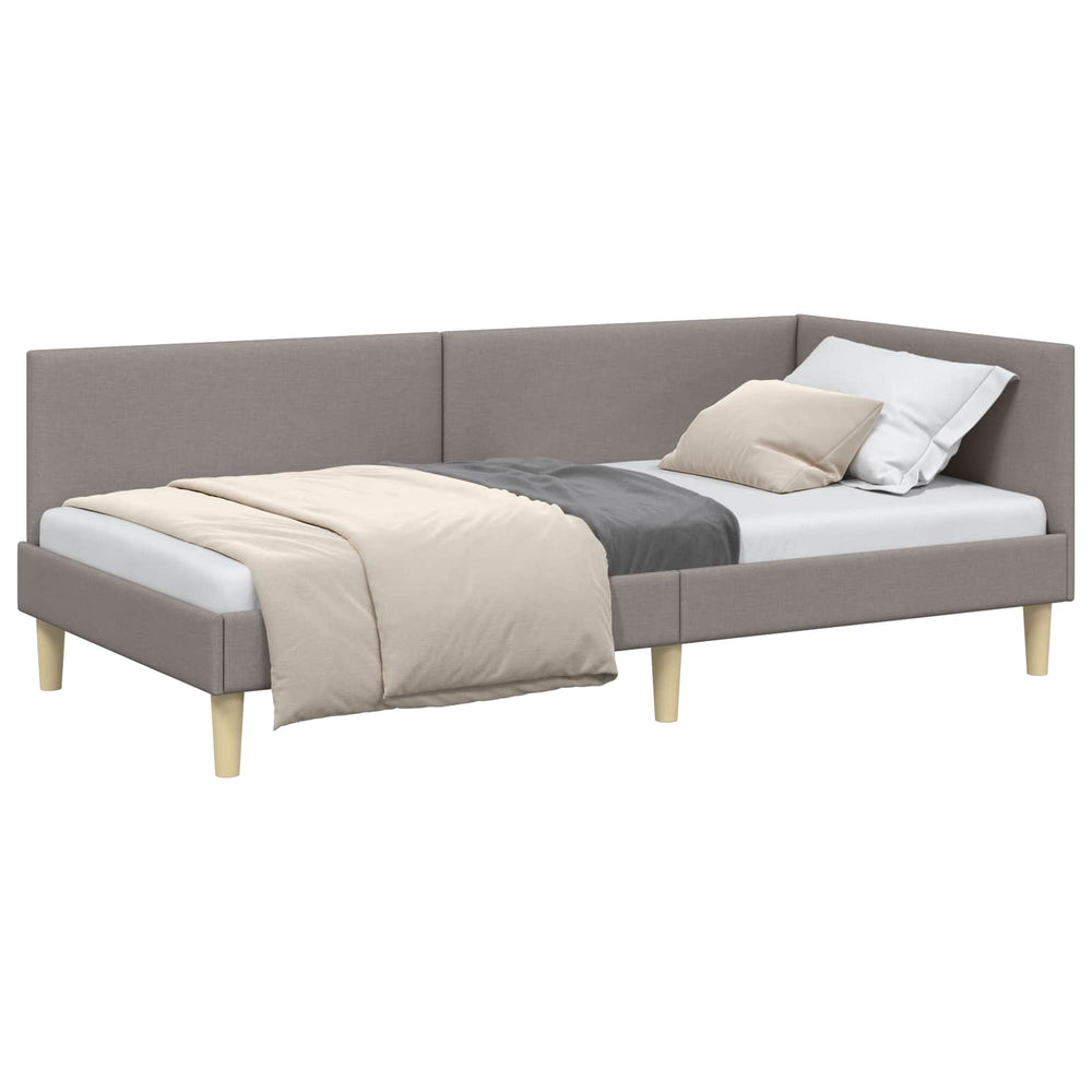 Eckbettgestell Taupe 90x200 cm