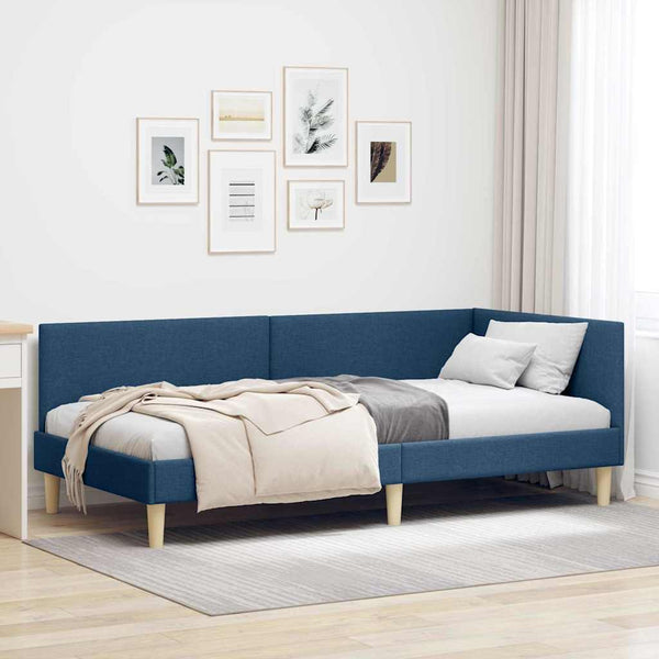 Eckbettgestell Blau 90x200 cm