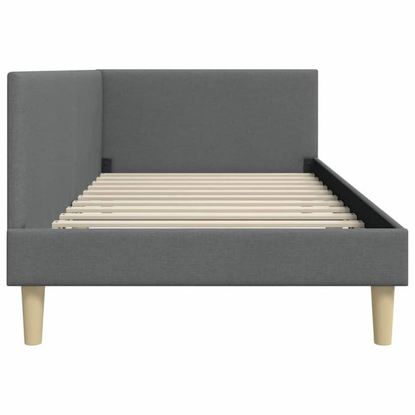 Eckbettgestell Dunkelgrau 100x200 cm