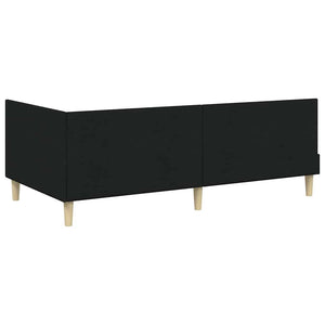 Schwarzes Eckbettgestell 100x200 cm