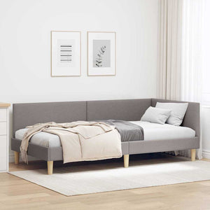 Eckbettgestell Taupe 100x200 cm