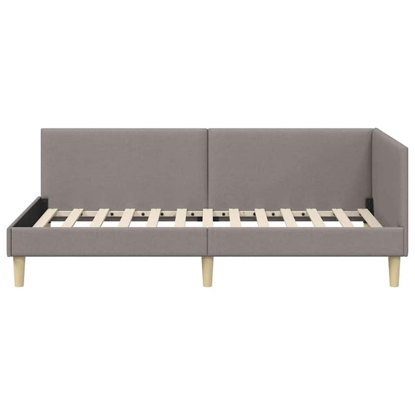 Eckbettgestell Taupe 100x200 cm