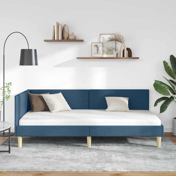 Eckbettgestell Blau 100x200 cm