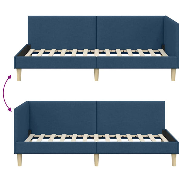 Eckbettgestell Blau 100x200 cm