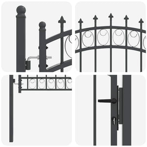 Gartentor Emmen mit Spitzen, 150x100 cm
