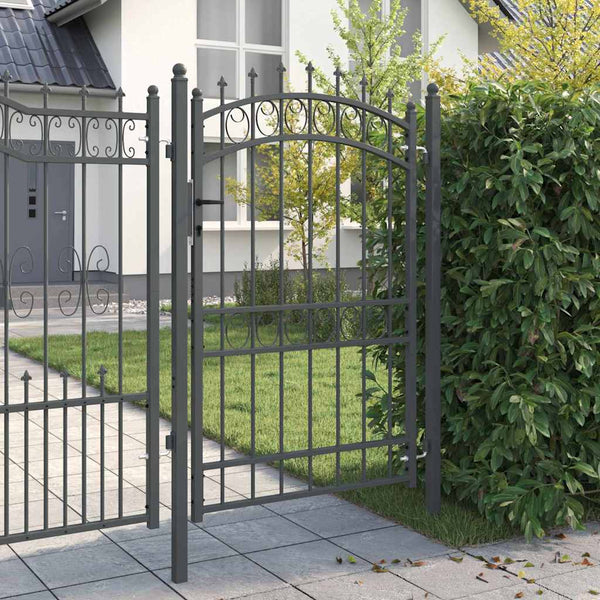Gartentor Emmen 200x100 cm mit Spitzen