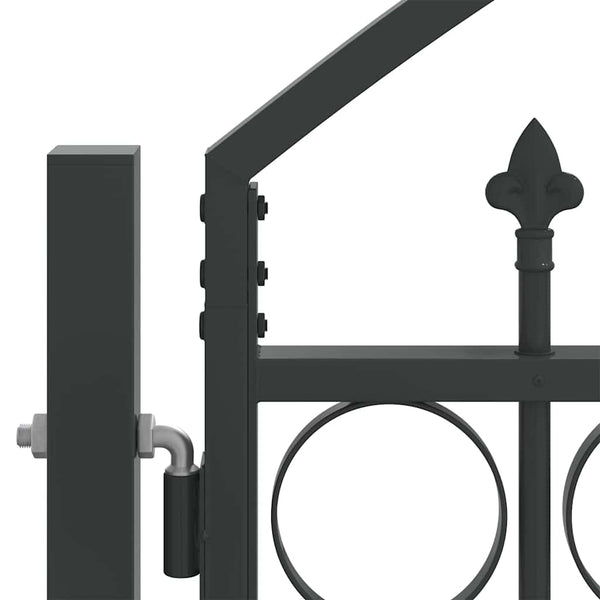 Abschließbares Gartentor Assen, Stahl Grau 301x175,5cm
