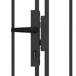 Abschließbares Gartentor Assen, Stahl Grau 301x175,5cm