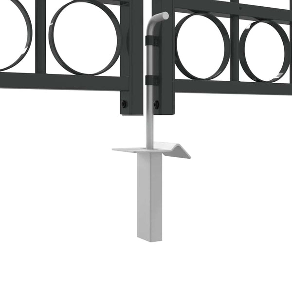 Abschließbares Gartentor Assen, Stahl Grau 301x175,5cm
