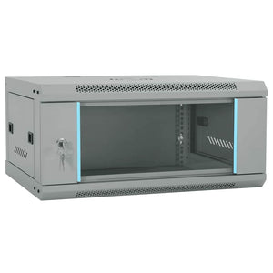 Netzwerkschrank mit Speicher Grau 60x35x28cm