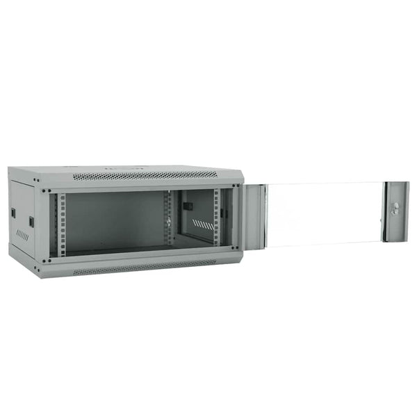 Netzwerkschrank mit Speicher Grau 60x35x28cm
